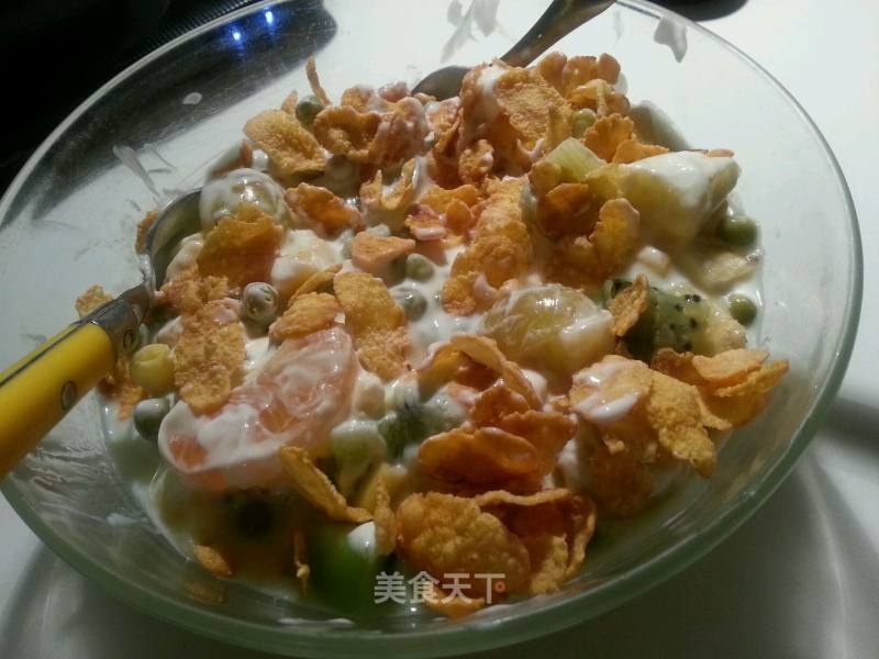 玉米片水果沙拉的做法