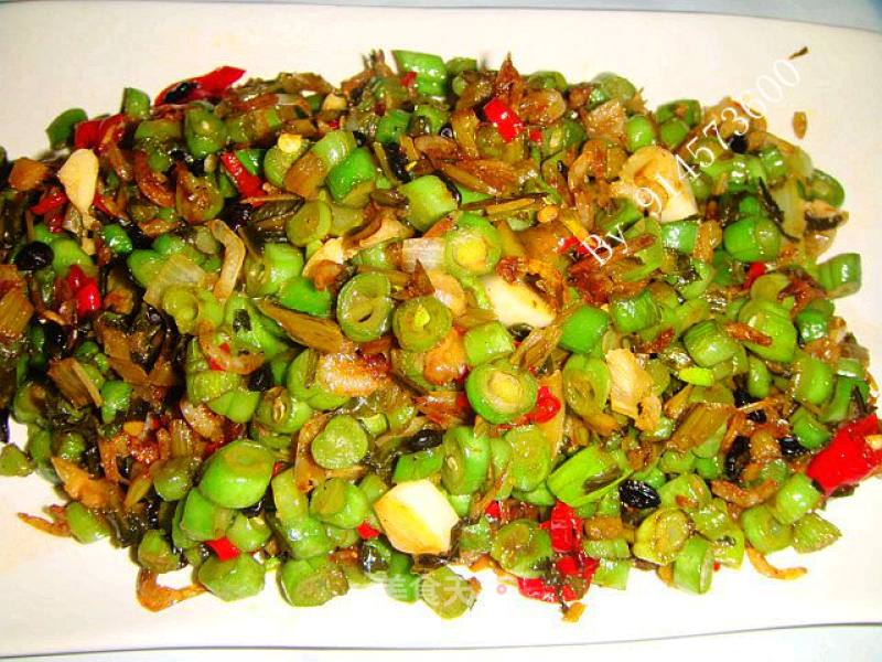 快手下饭菜-雪里蕻虾皮豆角