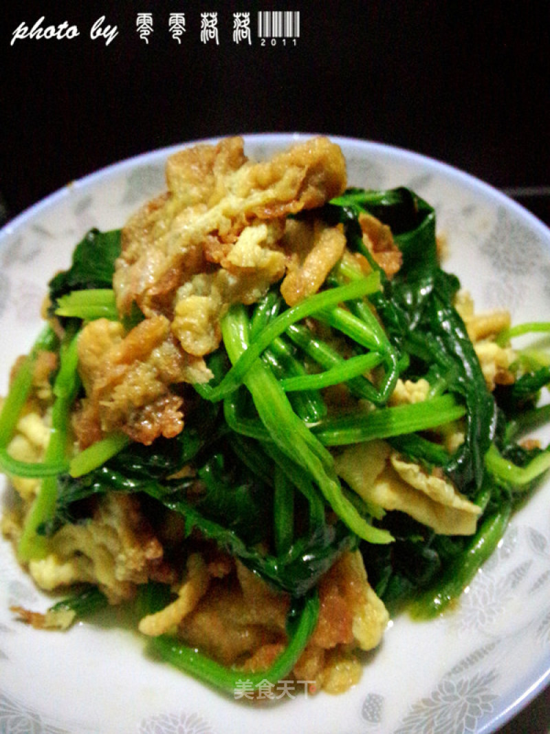 菠菜炒鸡蛋的做法
