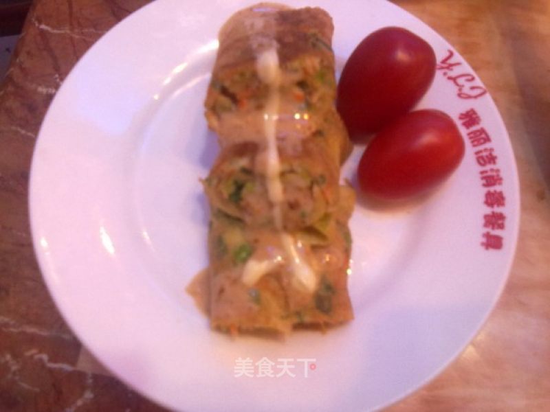 沙拉蔬菜蛋卷的做法