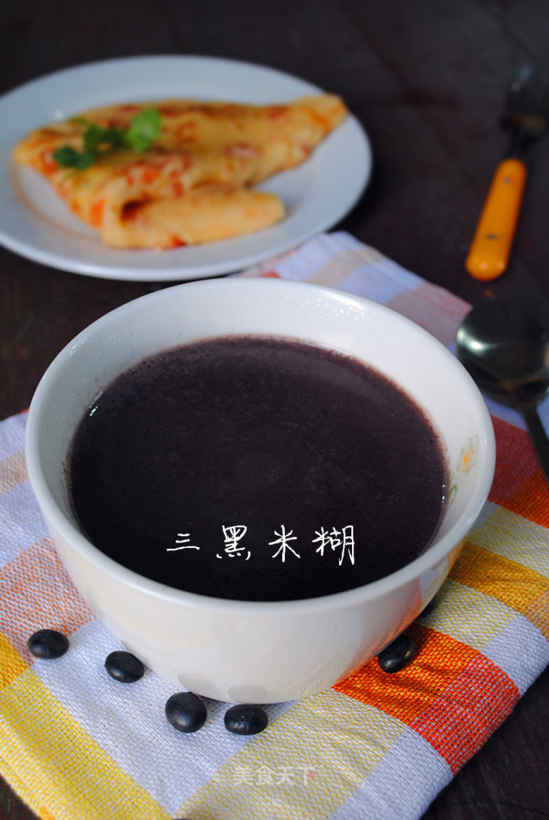 三黑养生米糊的做法