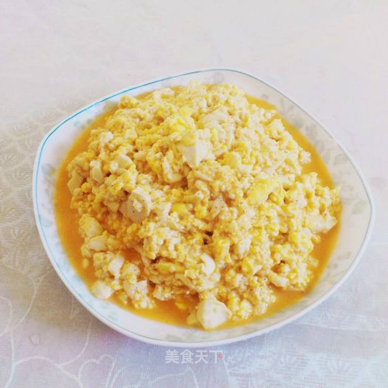沙拉鸡蛋豆腐的做法