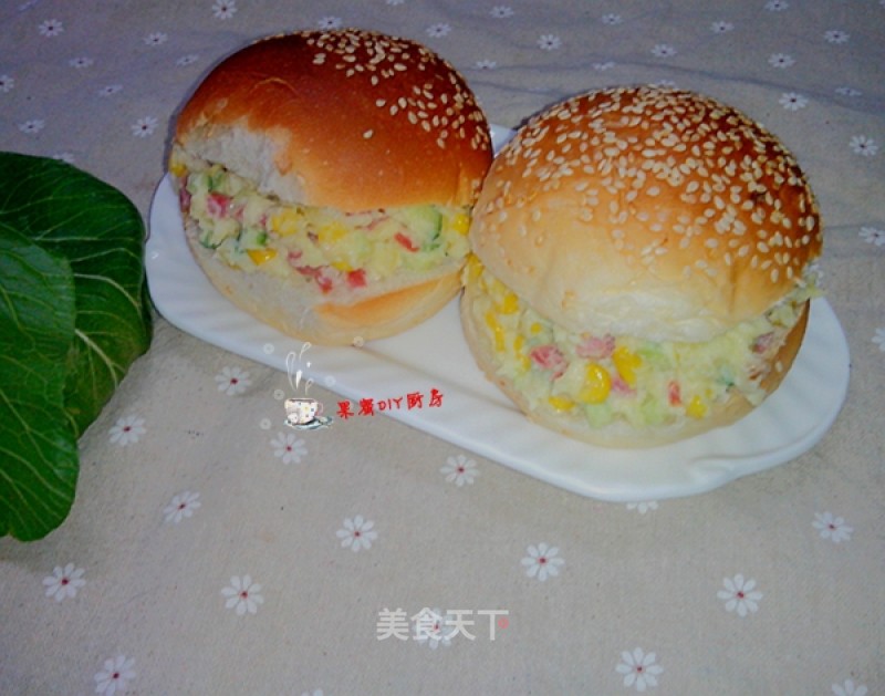 土豆泥也可以这样吃哦——玉米土豆泥汉堡的做法