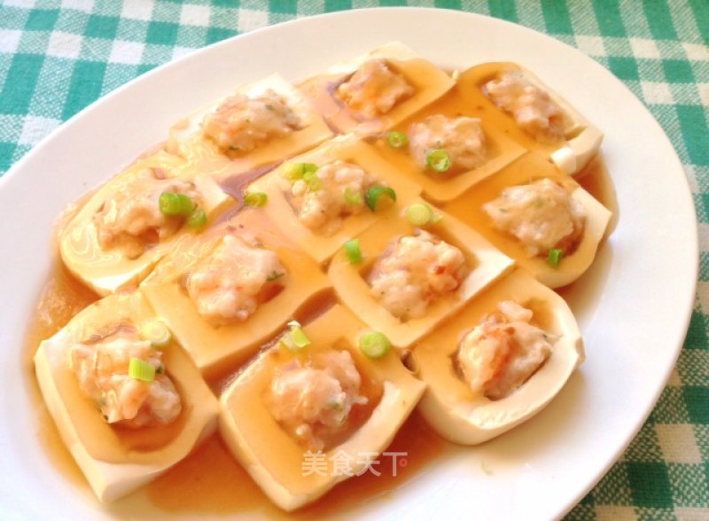 百花酿嫩豆腐的做法