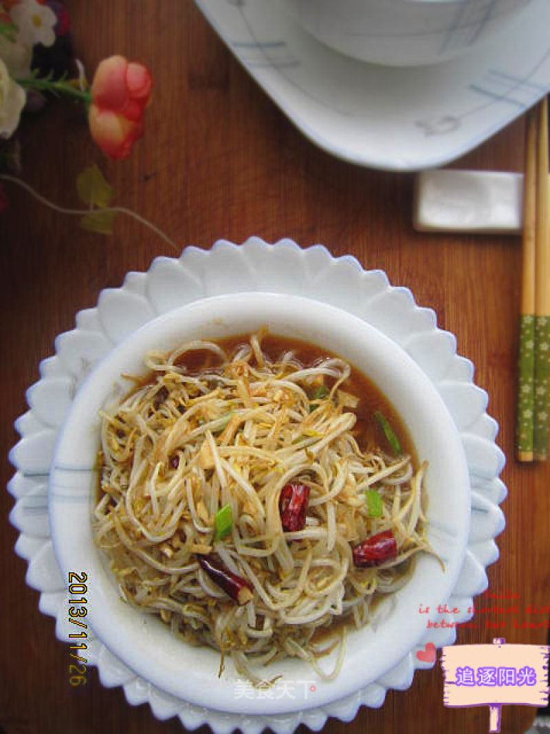 醋溜绿豆芽的做法
