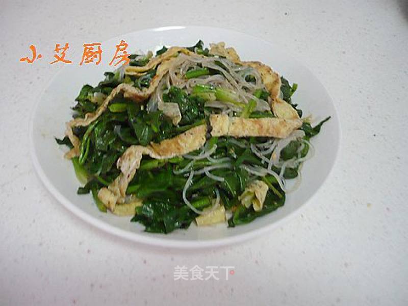 菠菜蛋皮拌粉丝的做法