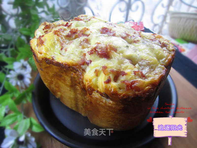 超级爆软芝士培根面包披萨的做法