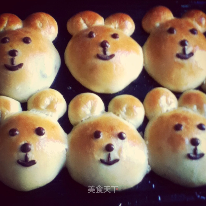小熊豆沙包的做法