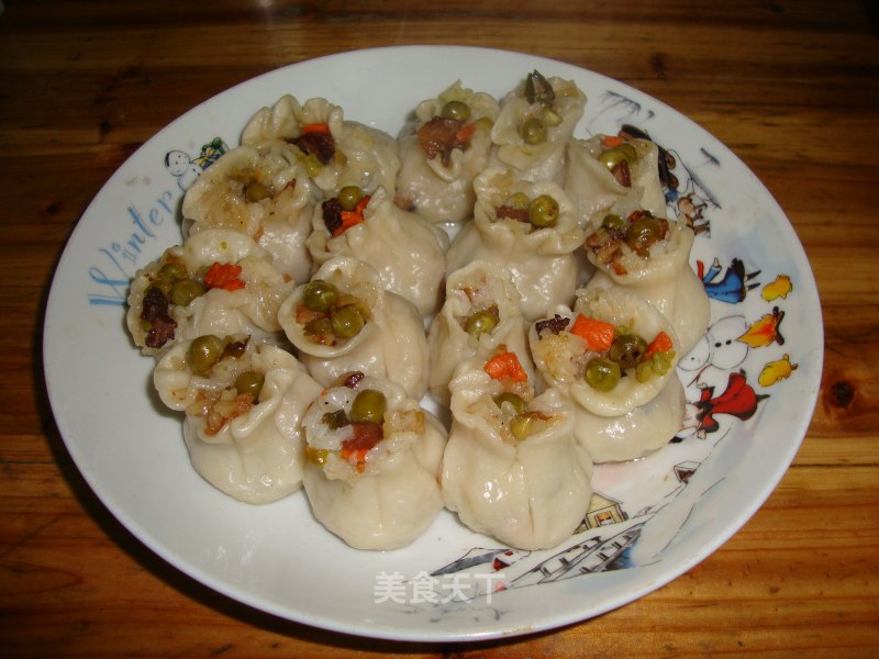 干蒸腊肉糯米烧卖的做法