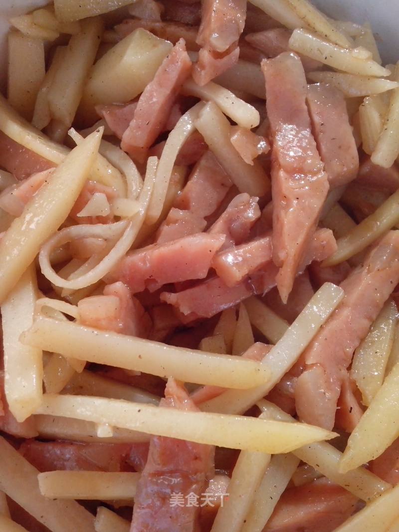 土豆丝炒火腿丝的做法