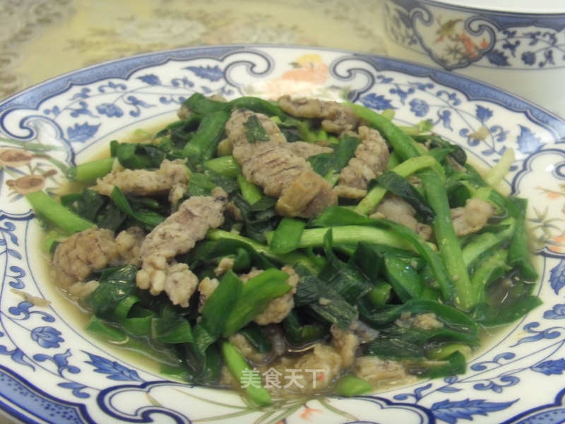 韭菜炒虾爬肉的做法