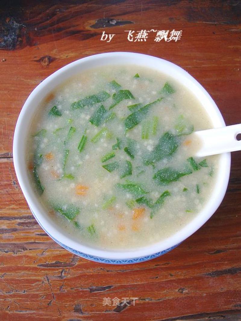 豆渣好去处------【豆渣小米菠菜粥】的做法