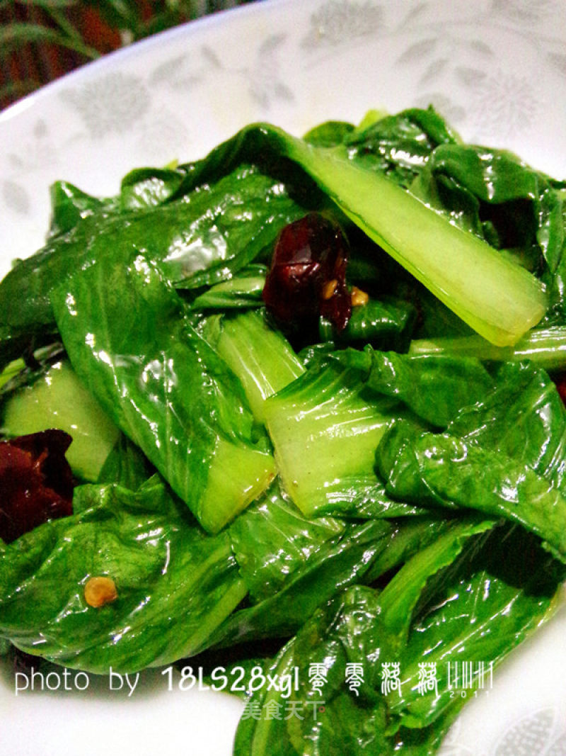 炝炒小青菜——快手健康菜的做法
