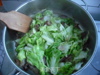 腊肠炒圆白菜的做法步骤：8