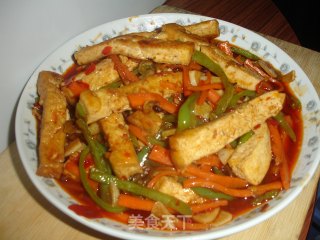 又一道鱼香口儿的菜——鱼香豆腐条的做法步骤：6