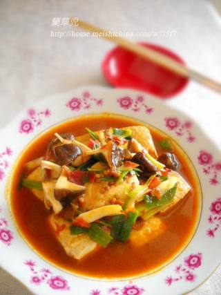 鲜蘑炖豆腐的做法步骤：10