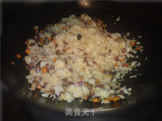 五香腊味糯米饭的做法步骤：7