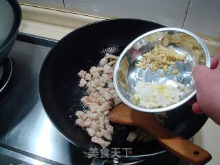 春笋炒鸡粒的做法步骤：7