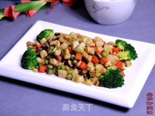 春笋炒鸡粒的做法步骤：11