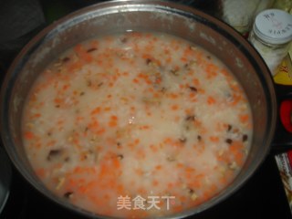 陈饭巧利用——胡萝卜香菇鸡味粥的做法步骤：7