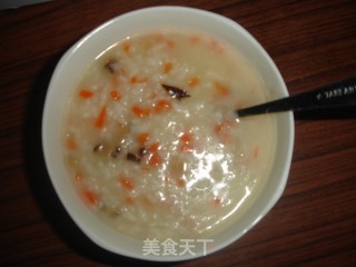 陈饭巧利用——胡萝卜香菇鸡味粥的做法步骤：9