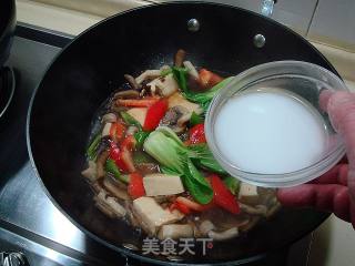 素烧杂菇嫩豆腐的做法步骤：6