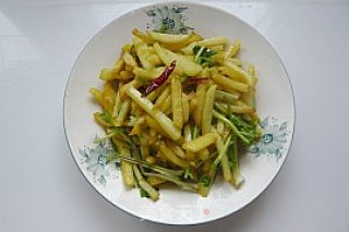 香菜炒土豆条的做法步骤：9