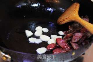 蒜苔腊味的做法步骤：3