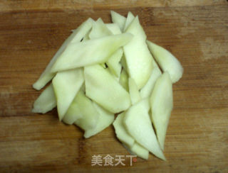 菜头炒腊肉的做法步骤：2