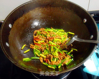 蒜苔肉丝的做法步骤：7
