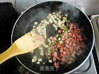 蘑菇火腿焗饭的做法步骤：7