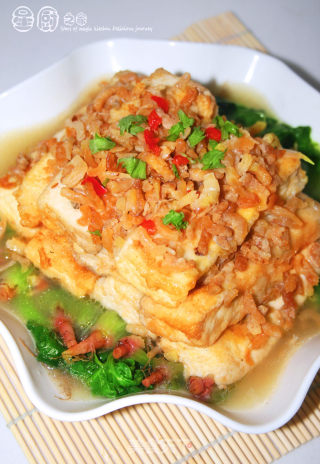 【简单的食材做出意想不到的美味】金镶玉豆腐的做法步骤：14