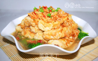 【简单的食材做出意想不到的美味】金镶玉豆腐的做法步骤：15