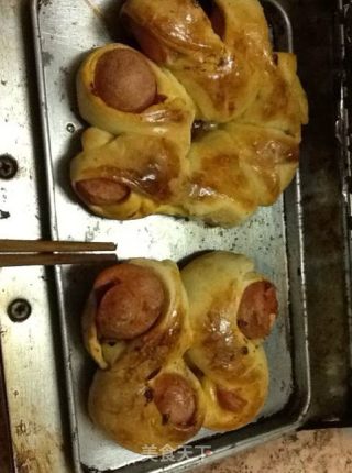 家庭小烤箱-火腿面包的做法步骤：6