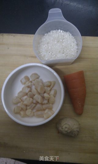 干贝粥的做法步骤：1