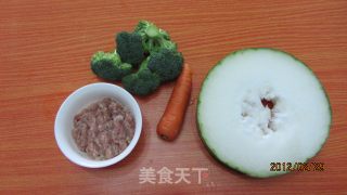 肉末冬瓜夹的做法步骤：1