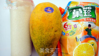 帮助肠胃消化小卫士——橙汁玉米木瓜的做法步骤：1
