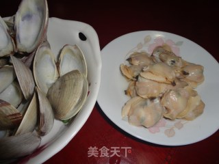 花蛤开烩的做法步骤：2