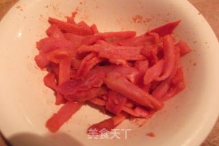 奥尔良肉丝炒豆角的做法步骤：3