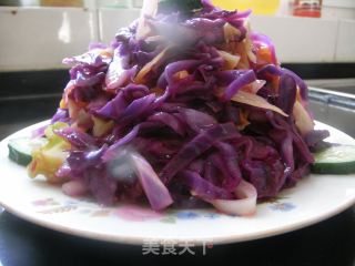 糖醋双色甘蓝的做法步骤：7