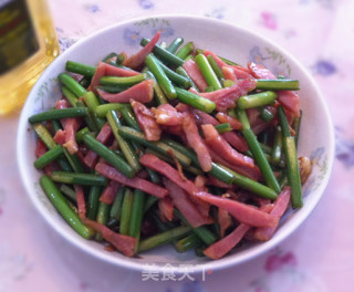 蒜苔腊肉的做法步骤：6