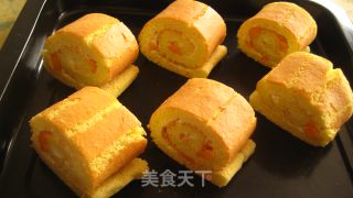 芒果蛋糕卷的做法步骤：14