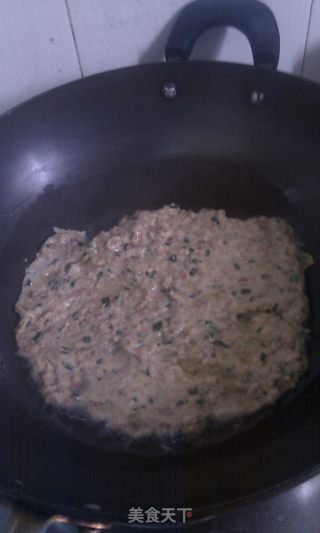韭菜猪肉煎饼的做法步骤：4