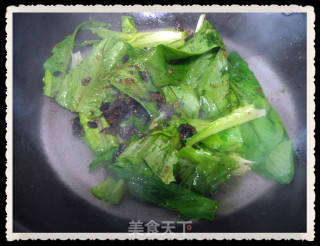 周末小炒——豆豉鲮鱼炒麦菜的做法步骤：5