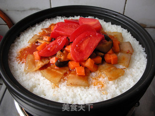 塔吉锅蔬菜焖饭的做法步骤：9