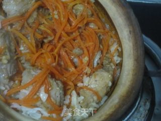 沙茶排骨煲仔饭的做法步骤：12