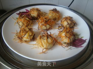 绣球丸子的做法步骤：7
