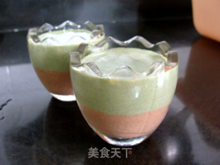 抹茶可可奶冻的做法步骤：6