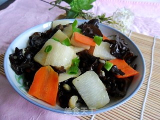 蒜香山药黑木耳的做法步骤：5