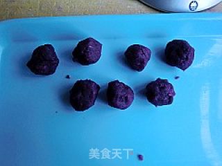 球心紫薯杯蛋糕的做法步骤：3